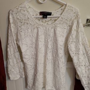 White lacy shirt